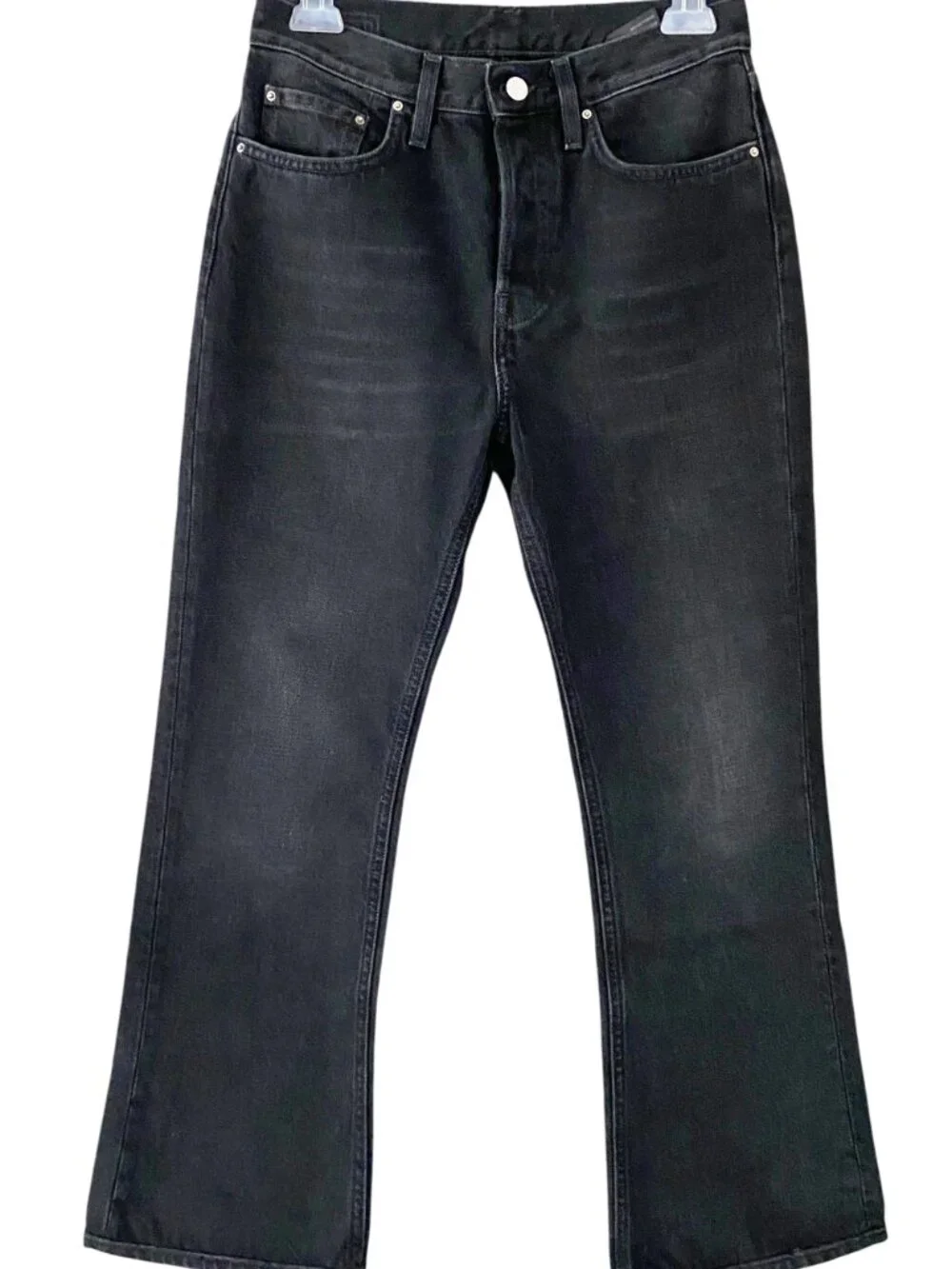 TOTEME Black Womens Cropped Kick Denim Black - Size 26/32